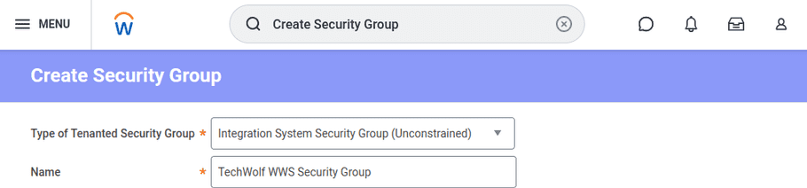 Create Security Group Detail