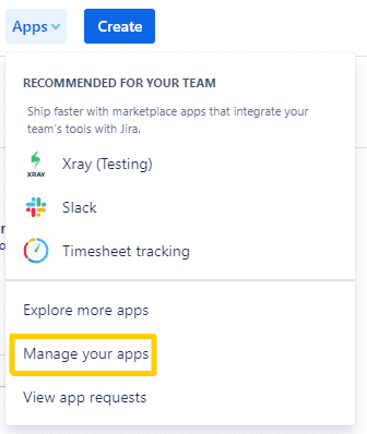 Navigation to Manage Apps
